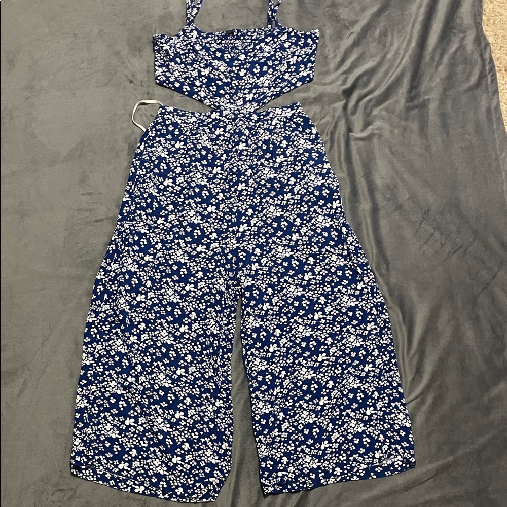 Floral Blue Jumpsuit